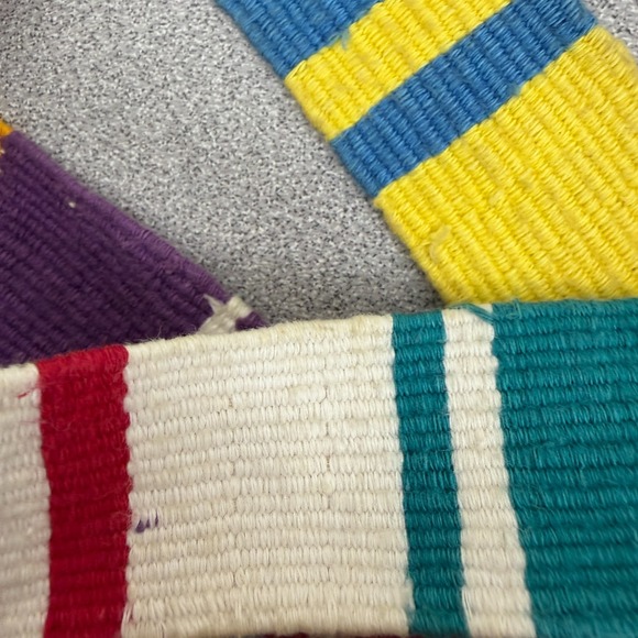 Concho Woven Cotton Belt Womens Multi Silver Boho Hippie Belly Dancer Tie Stripe - Picture 9 of 11